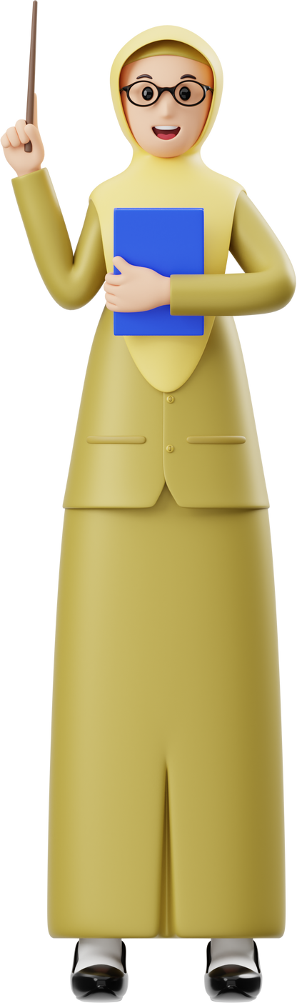 Female Teacher Presentation 3D Character